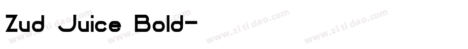 Zud Juice Bold字体转换